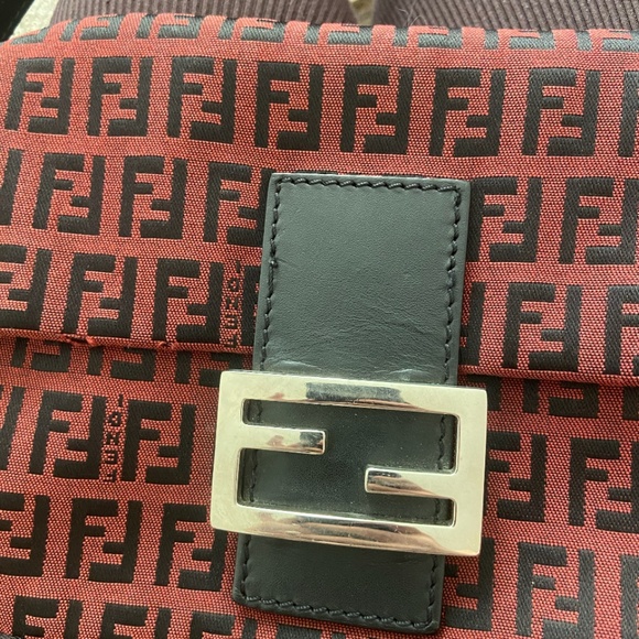SOLD - AUTHENTIC Fendi Zucchino Baguette - Picture 9 of 9
